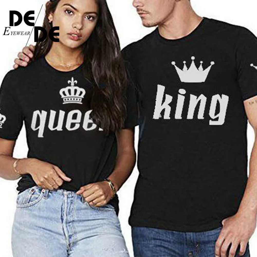Футболка King Queen Lovers футболка с принтом короны парная одежда для влюбленных Женщин
