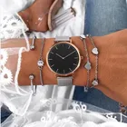 Новые женские часы Mavis Hare розового, золотого, серебряного цветов, с сетчатыми вставками, в сочетании с браслетом в виде сердца