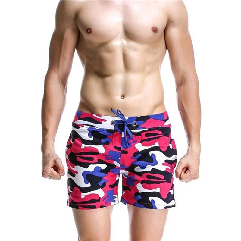 Men's Fashion Cotton Camouflage Shorts Sportswear Male Boxing Trunks With Pockets Low Waist Fitness | Спорт и развлечения