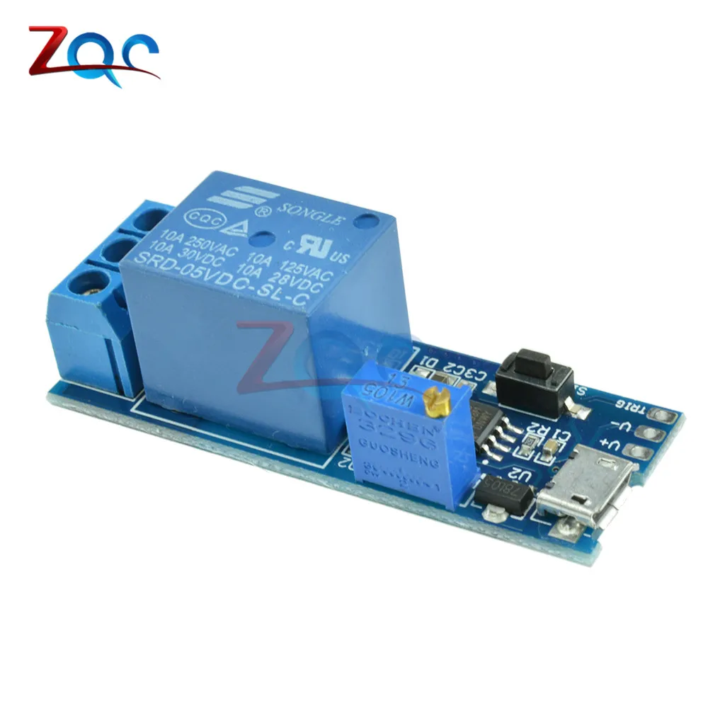 Реле с регулируемой задержкой питания Micro USB 5 30 В постоянного тока|delay relay|relay timerdelay