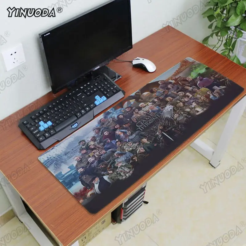 Yinuoda высокое качество Игра престолов персонаж офисные мыши геймерский мягкий коврик для мыши большой коврик для мыши ПК компьютерный коврик Настольный коврик - Цвет: Lock Edge 40X90cm