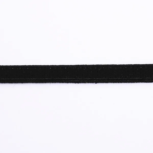 7 мм эластичная черная серебряная полиэфирная тесьма лента ленты для шитья