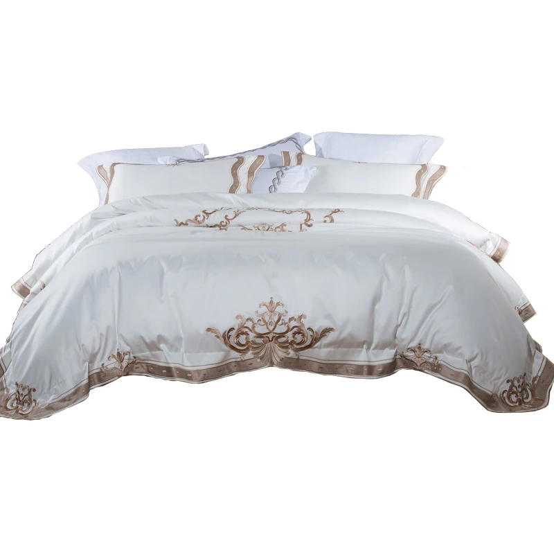 4 шт. постельное белье из египетского хлопка queen King size простыня пододеяльник наволочка прекрасный рококо дизайн принцесса стиль элегантный