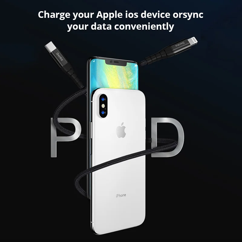 Benks MFi сертифицированный кабель C94 Type C для Apple PD быстрая зарядка данных iPhone Xs/XsMax/Xr/8