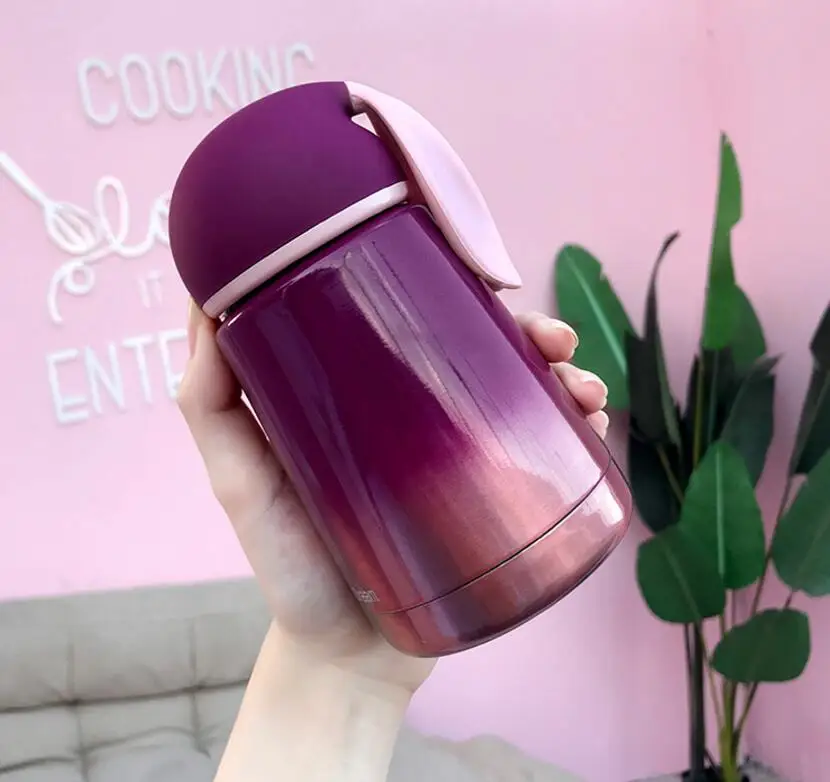 320 мл My thermos bottle Милая бутылочка с изображением кролика Вакуумная чашка герметичная креативная стакан посуда для напитков молочный подарок для детей