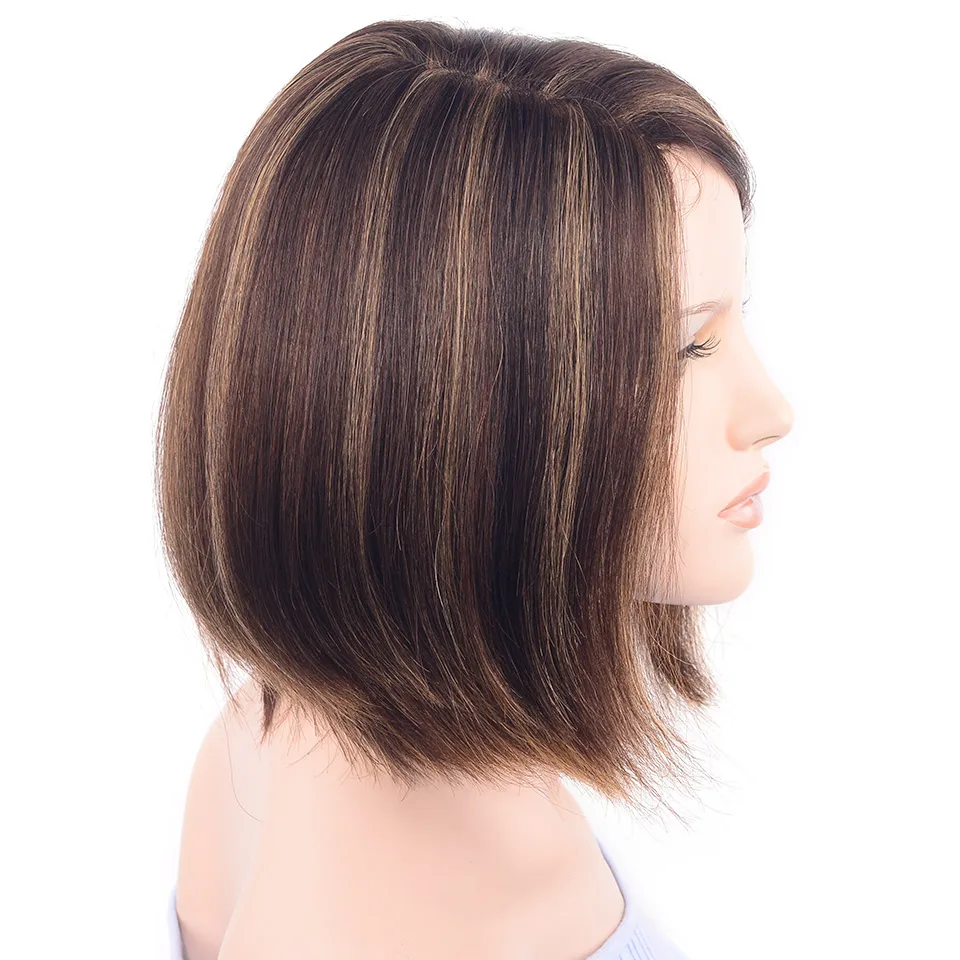 LADYSTAR бразильские Remy человеческие волосы парики короткий Боб стиль волос 150%