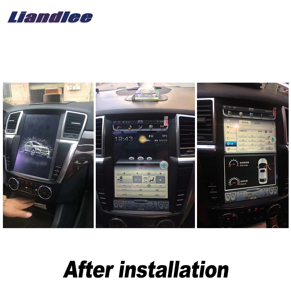 Liandlee 12," для Mercedes Benz ML class 2013~ Android автомобильный Радио Carplay плеер gps Navi карты большой стиль без DVD