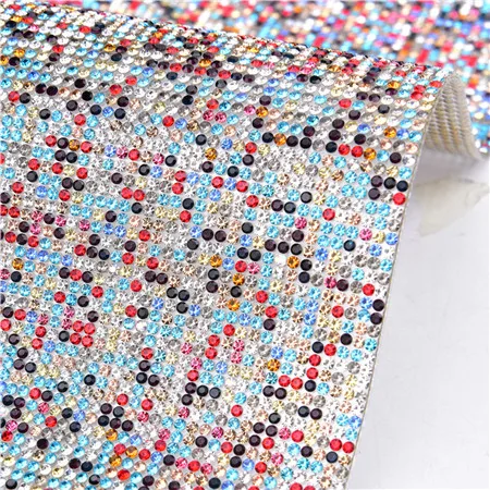 mix color Ss6 2 мм самоклеющиеся стразы, сетка, отделка стразами, кристалл, окантовка, аппликация, наклейка, лист для diy 24x20 см/шт, 10000 камней - Цвет: mix color