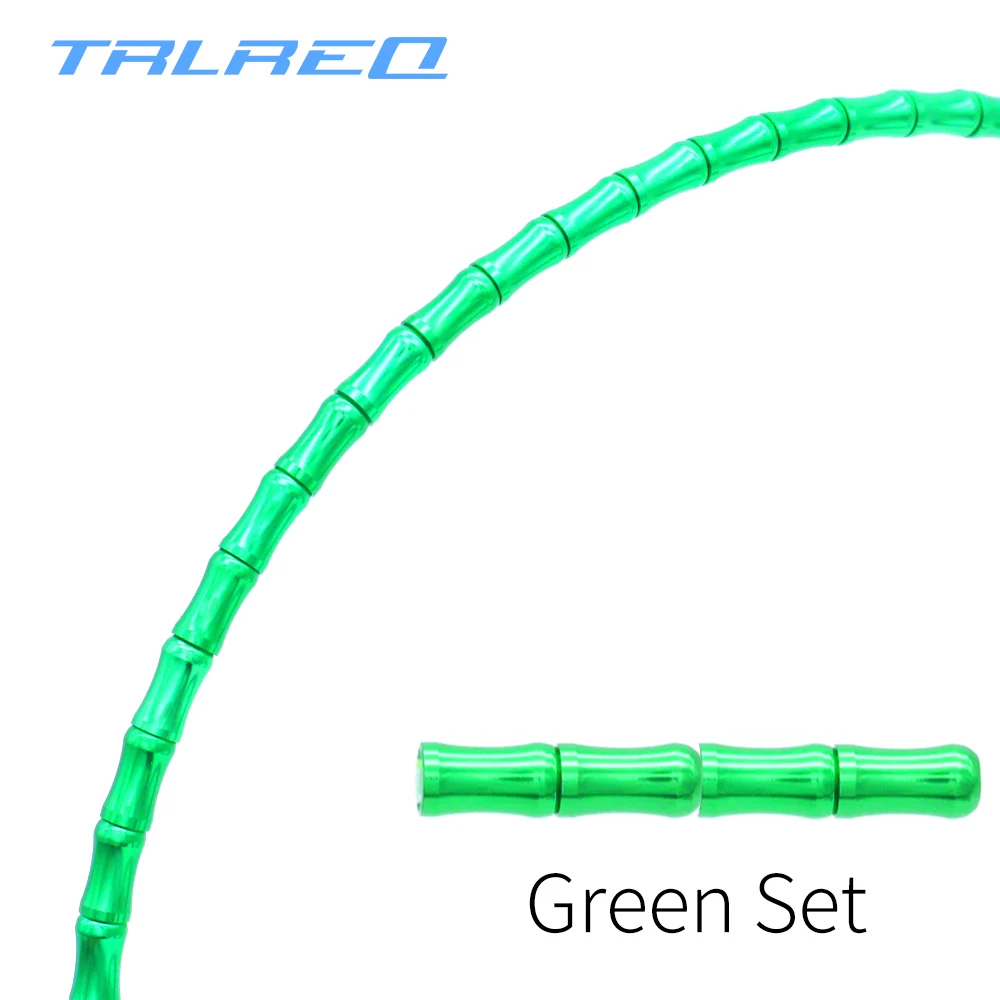 Green Set 1900 мм набор тормозных кабелей для велосипеда, переключающий переключатель, корпус из алюминиевого сплава, звенья MTB для шоссейного велосипеда, корпус тормозов, сменные провода - Цвет: Green Set