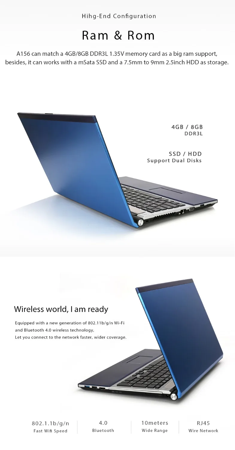 15,6 дюймов intel i7 8 ГБ ОЗУ+ 256 ГБ SSD+ 2 ТБ HDD 1920x1080P два диска DVD Rom WIFI bluetooth Windows 10 ноутбук ПК ноутбук компьютер