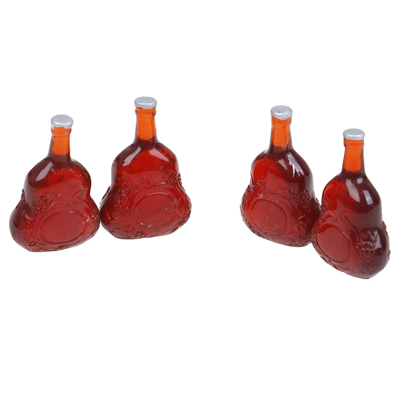 Аксессуары для домашнего декора кукольного домика миниатюрные 4 бутылки виски