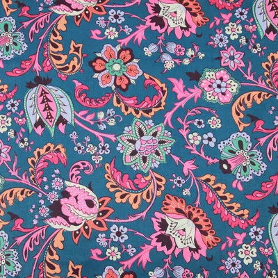 color 14 1 метр хлопок ткань с цветочным принтом ручной работы DIY одежды платье детская одежда хлопок T530 - Цвет: color 14