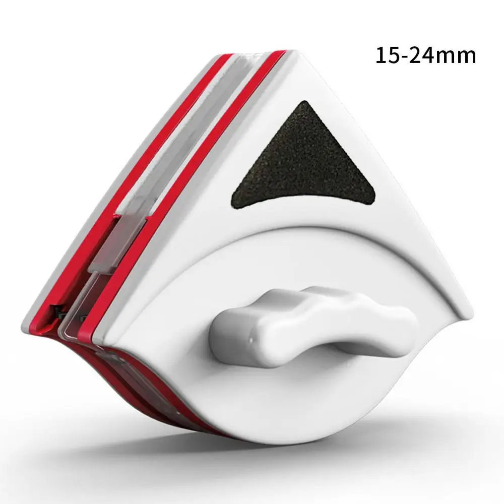 15-24mm Бытовой стеклоочиститель, щетка для чистки стекла, инструмент, двухсторонняя Магнитная щетка для мытья окон, щетка для мытья стекол, инструмент для чистки - Цвет: 15-24mm