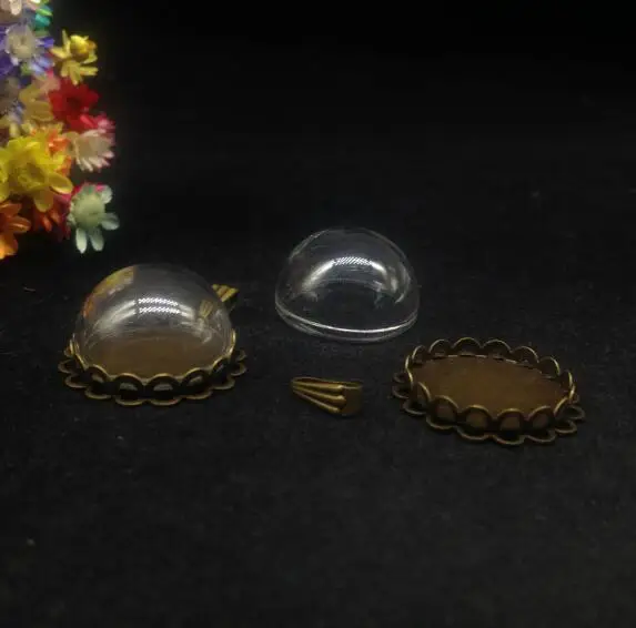 5 шт. смешанных размеров очаровательные полустеклянные пузырьки двойная