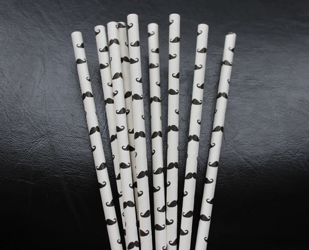 Бумажные соломинки для усов/бороды 25 шт./лот свадьба Рождество День Рождения