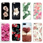 Чехол для iPhone SE 5S, 5, 6, 6S, 7, 8, силиконовый, ультратонкий, с цветочным узором, КАКТУСОМ, 7, 8 plus
