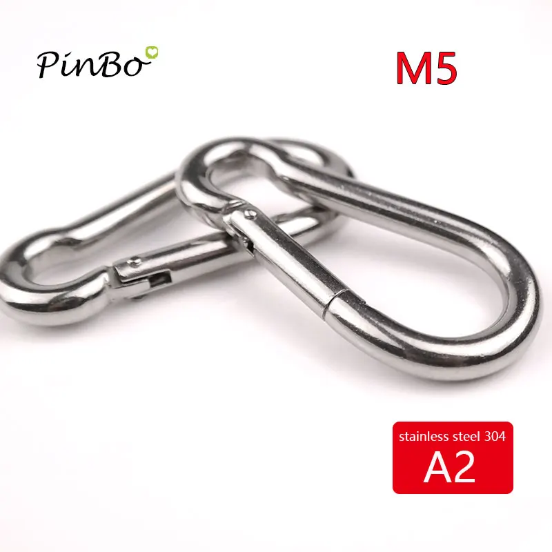 10 шт. M5 304 карабин из нержавеющей стали крючки|carbine hook|stainless steel snap hooksnap hook stainless |