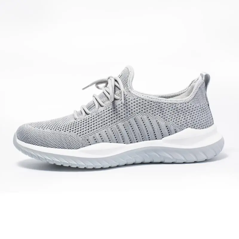 FANDEI спортивная обувь для мужчин zapatillas hombre Deportiva спортивная обувь для мужчин светильник кроссовки спортивная обувь для мужчин Flyknit верх нескользящий - Цвет: Grey