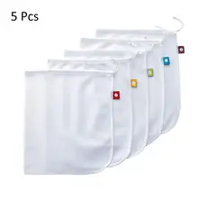 5 шт многоразовые сетчатые мешки для производства моющиеся