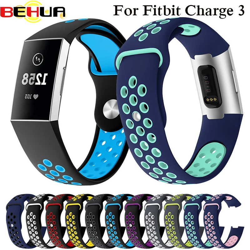 Ремешок для часов Fitbit Charge 3, спортивный мягкий силиконовый сменный ремешок для Fitbit Charge3, браслет, ремешок для часов