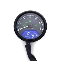 universal digital motorcycle speed meter odometer tachometer gauge dual speed lcd screen for 2 4 cylinders