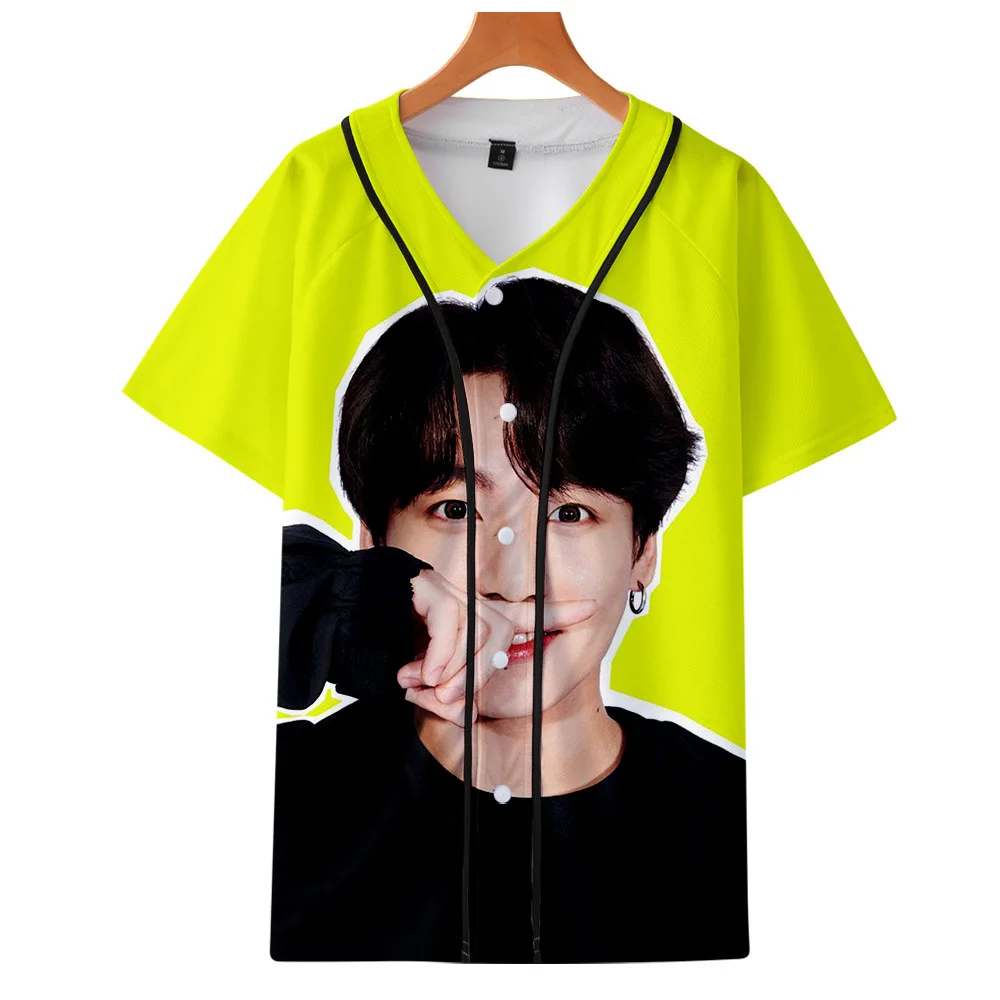 Футболка с коротким рукавом Kpop EXO JIN SUGA женский корейский Свободный кардиган