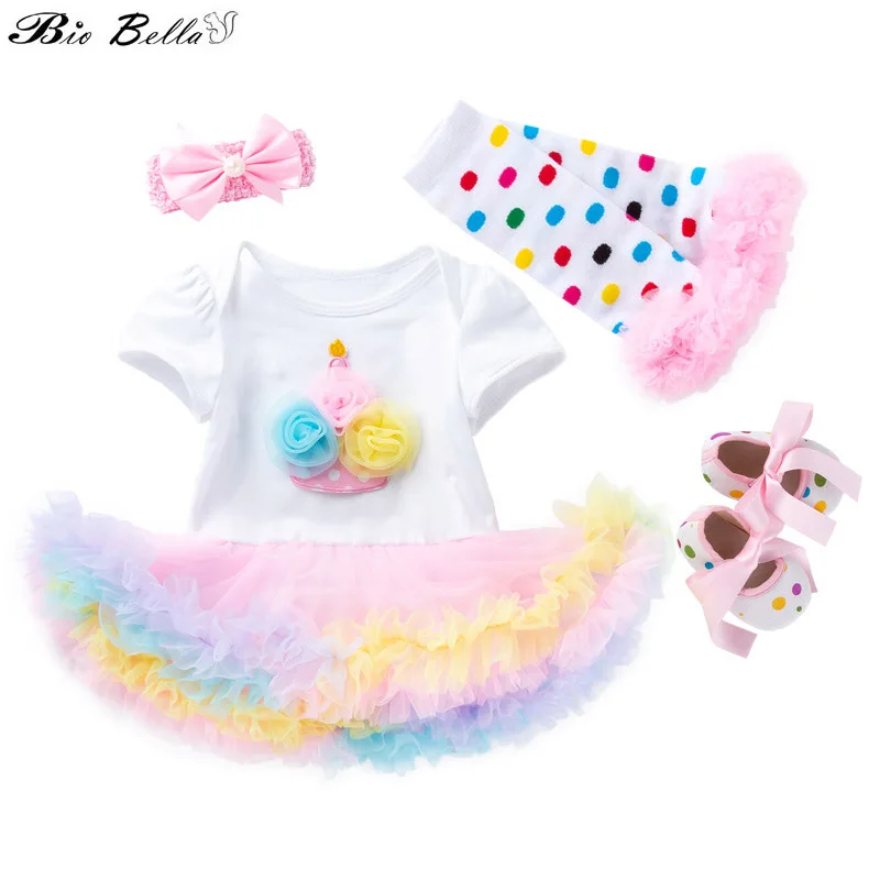 

Baby Infantil Girls Summer Clothes Set Tutu Princess Lovely Party 1-2t Birthday Set Baby Girl Clothes 4Pcs Kids Girls Clothes