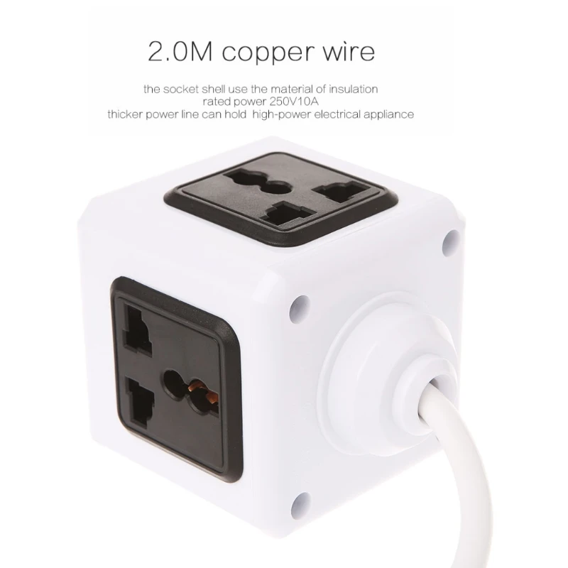 Умный дом Cube EU/US/UK Plug 4 Внешний адаптер-удлинитель универсальная розетка LS'D инструмент