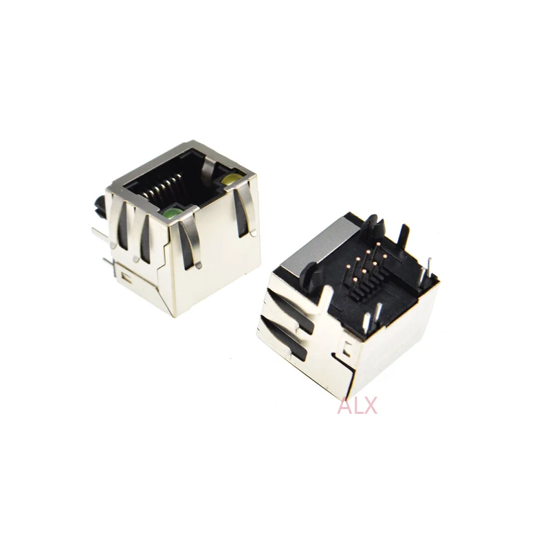 10 шт. RJ45 сети Ethernet гнездо с светильник под прямым углом 56 8P8C гнездовой разъем