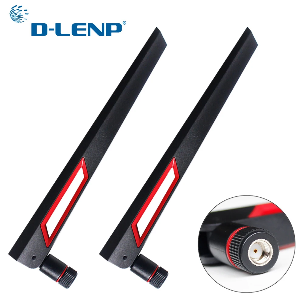Dlenp 2 шт 4 Ghz 5Ghz 5 8 двухдиапазонная антенна для WIFI роутера 12dBi с RP SMA разъемом