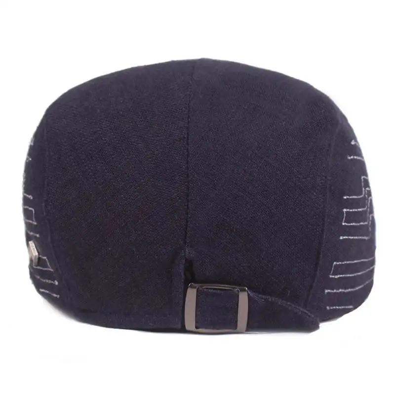 Kagenmo Unisex Visor Short Brim Thin Cotton Adjustable 56-58cm Leisure Wash Cotton Beret Outdoor Breathable