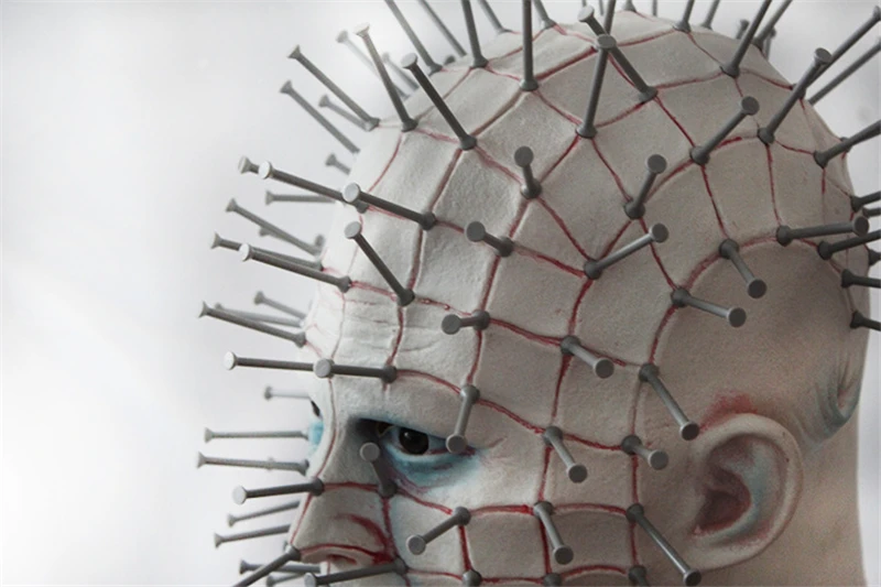 Hellraiser латексные маски унисекс Фильм Косплей Аниме ужас Костюм Опора взрослых террор маска животного на вечеринку на Хэллоуин