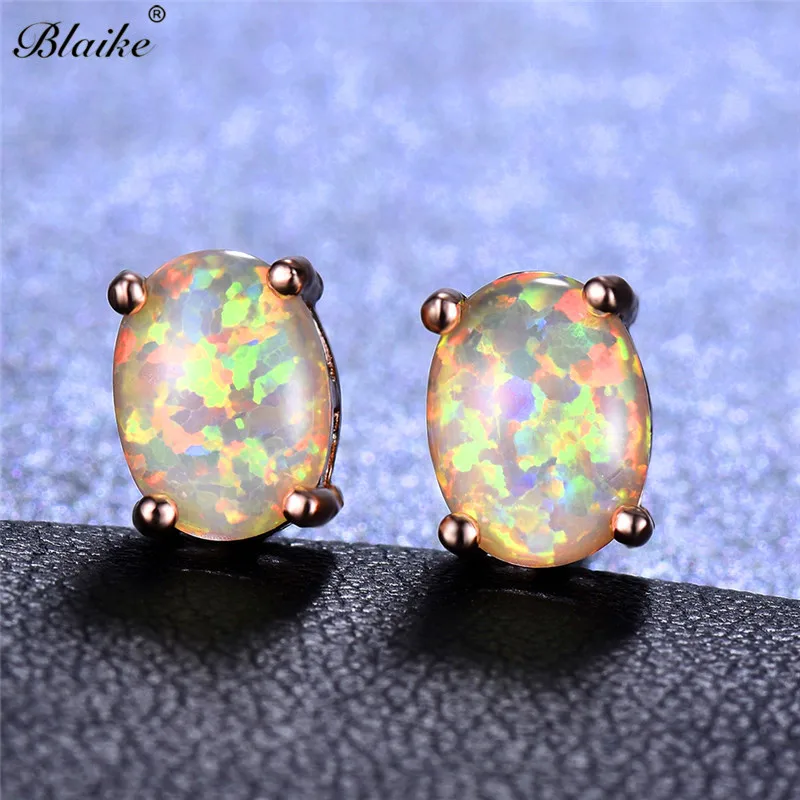 Blaike Boutique синий/белый овальный цвет фотоэлемент для женщин розовое золото