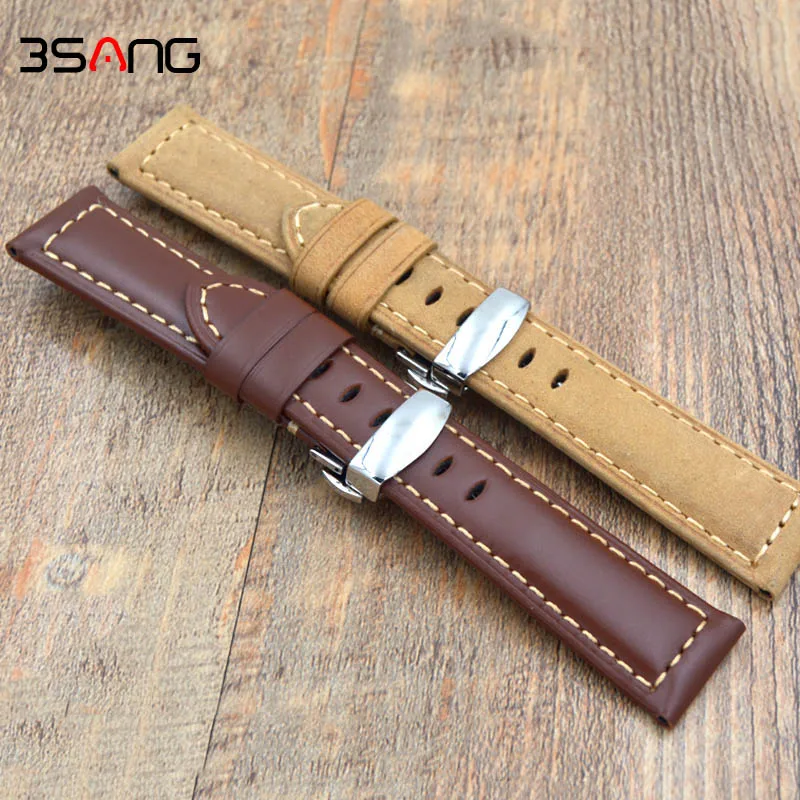 Ремешок мужской из натуральной кожи Модный повседневный браслет для часов Омега