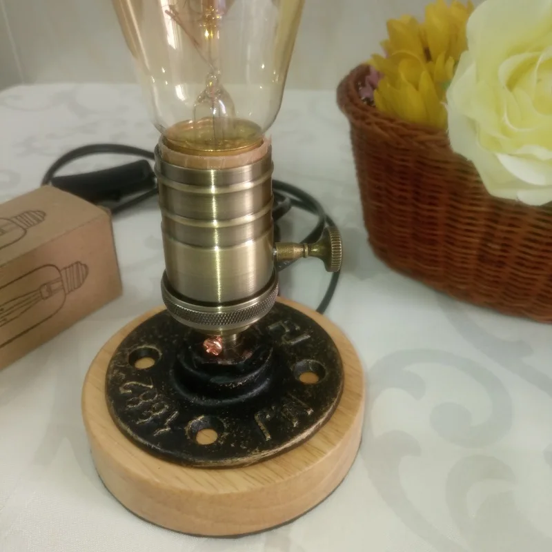 Винтажная керамическая лампа Эдисона настольная 40 Вт индивидуальное украшение