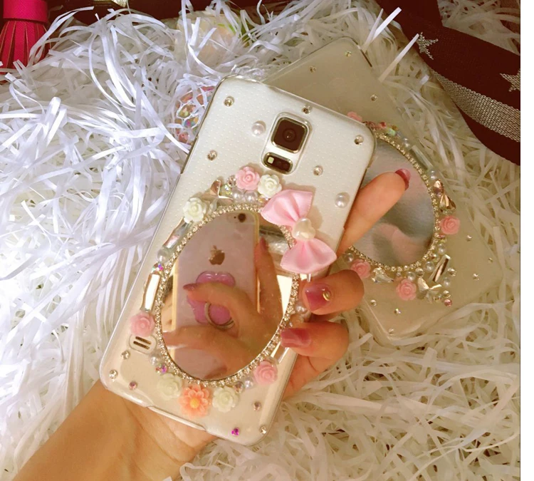 Lady diamond цветы зеркальный чехол для телефона Xiaomi Redmi 5 Plus/Note 7 6 Pro 6A S2 Y2 телефонные