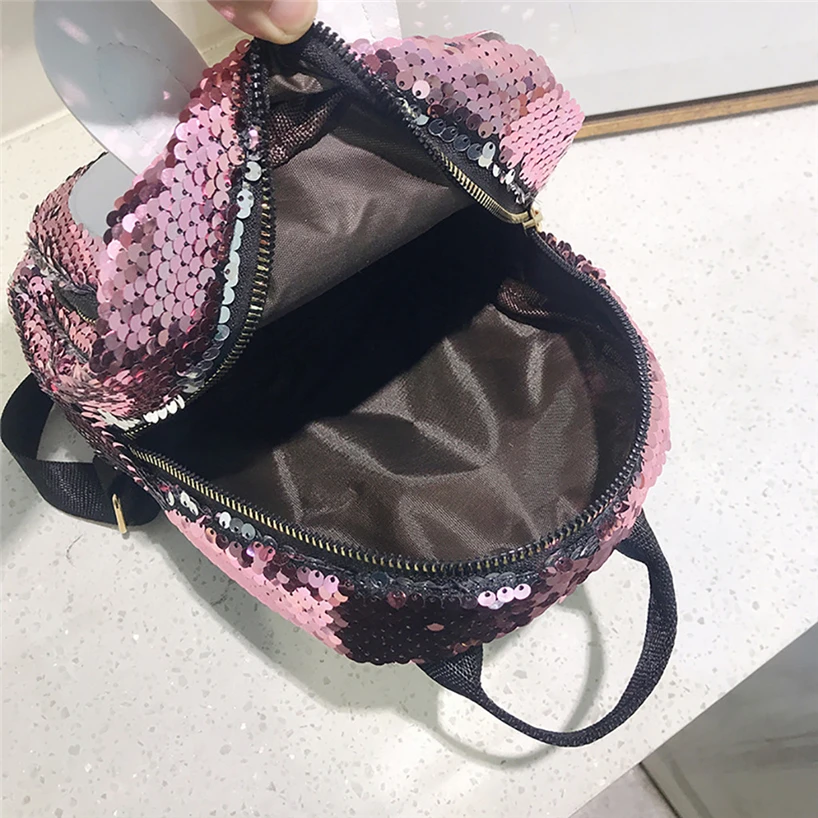 Aelicy/Модный Блестящий мини-рюкзак для девочек яркая детская Наплечная Сумка