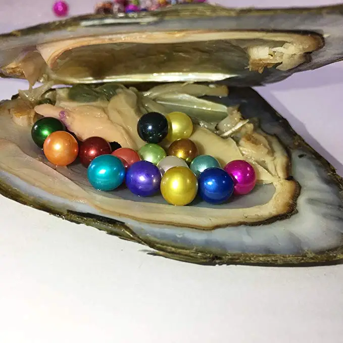 HENGSHENG 1 шт пресноводный жемчуг Oyster культивированный с 15 6-8 мм почти круглый внутри