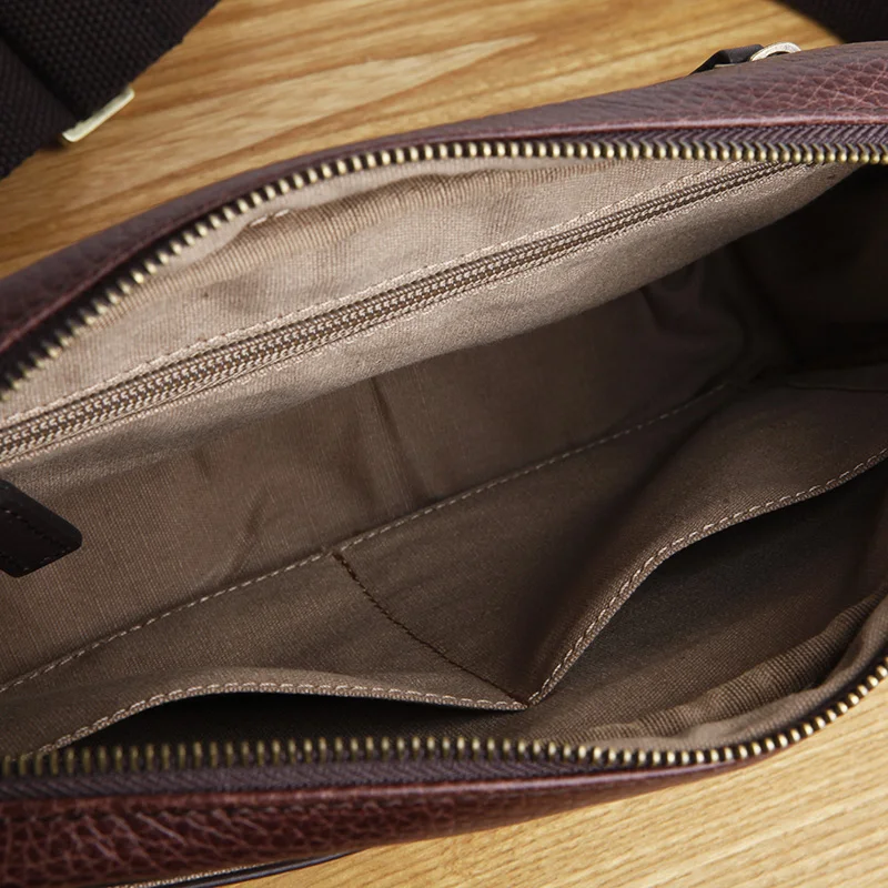 Мужская кожаная сумка мессенджер LANSPACE однослойная Повседневная через плечо из