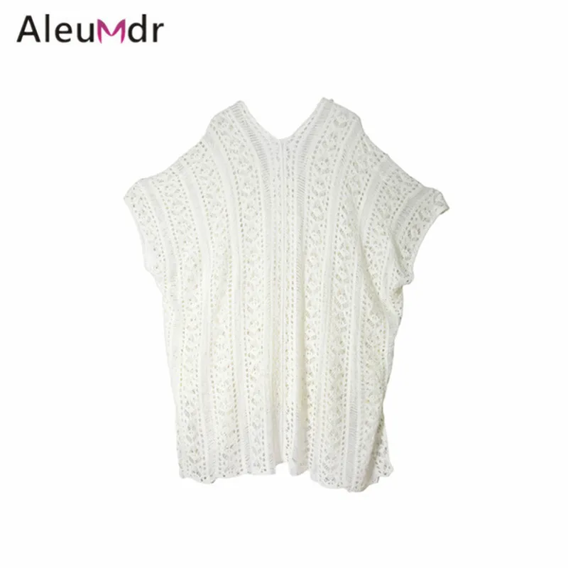 Aleumdr Summer Dress Beach Womens Bathing Suit Cover-ups Crochet Knitted Tassel Tie Cover Up Beachwear LC42183 Saida De Praia |