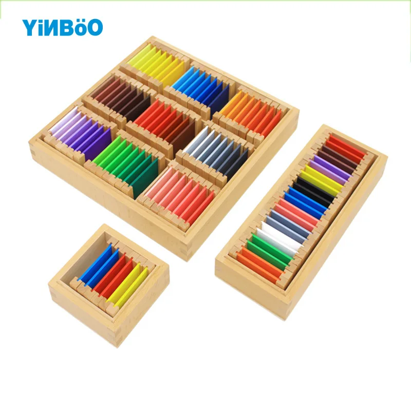 Детская игрушка Монтессори дерево цвет планшет 3 размера коробка Раннее детство