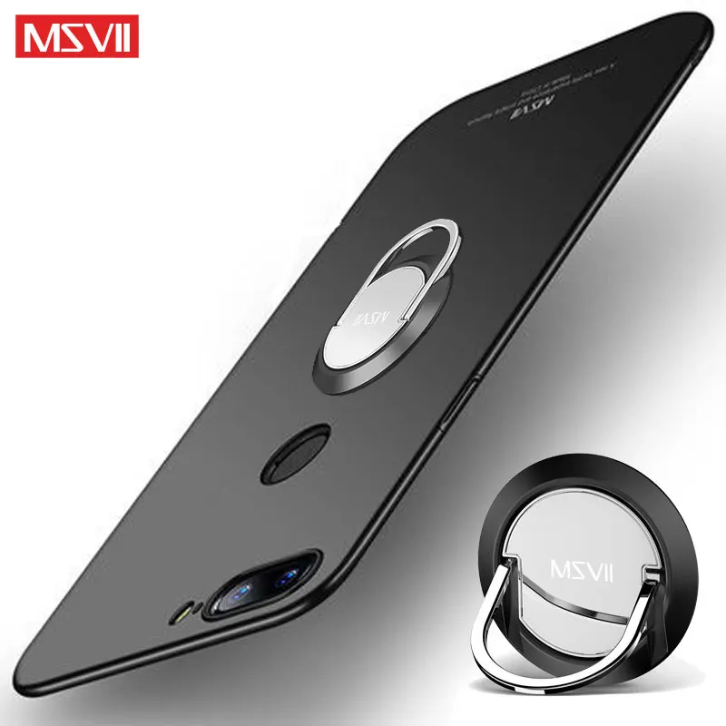 OnePlus 5T чехол Msvii кольцо на палец Тонкий матовый One Plus 5t 5 Чехол магнитный держатель