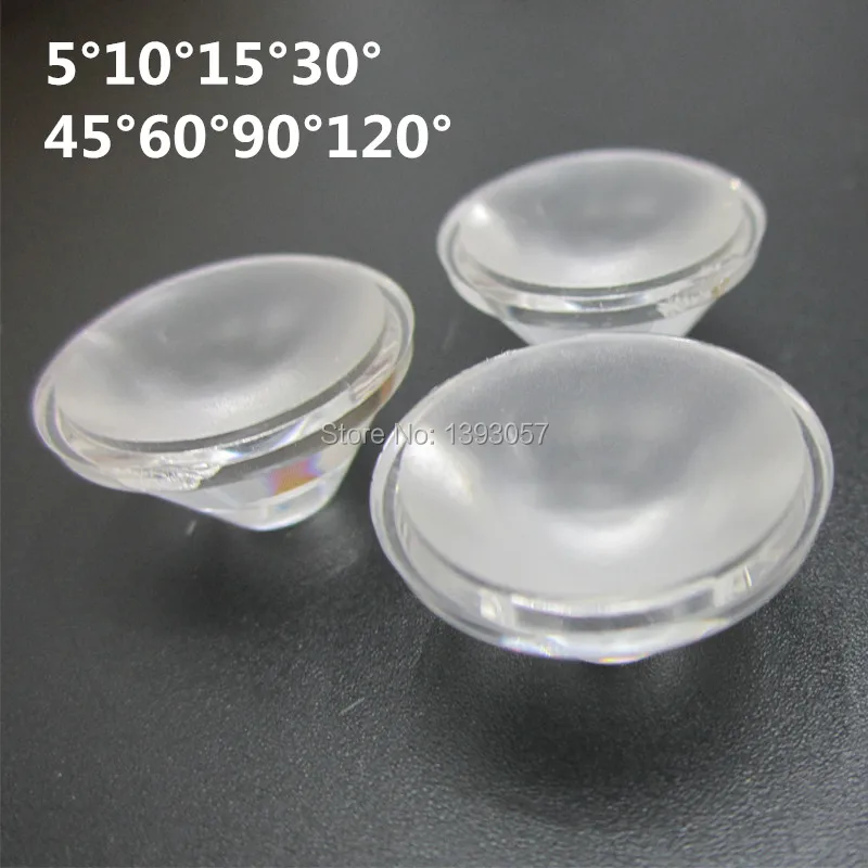 200pcs 1w 3w LED optical lenses, High Power led lens 20mm frosted surface angle 5 10 15 30 45 60 90 120 degree excellent quality