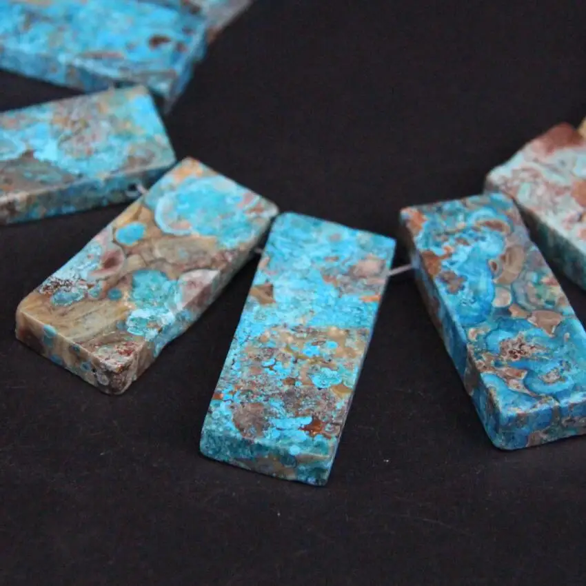 Волнистые прямоугольные бусины 15 5 &quot волнистые с натуральным синим океанским