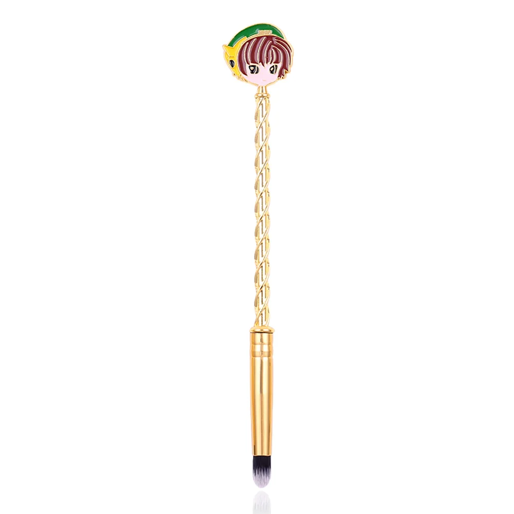 Cardcaptor Sakura кисти для макияжа Косметическая металлическая ручка с кристаллами основа для теней Губка кисти косметические инструменты - Handle Color: concealer brush