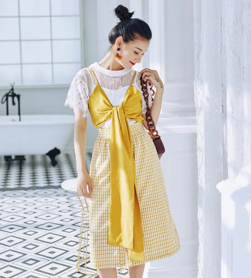 Винтажное ретро элегантное женское платье 2018 Весна Лето полосатые женские