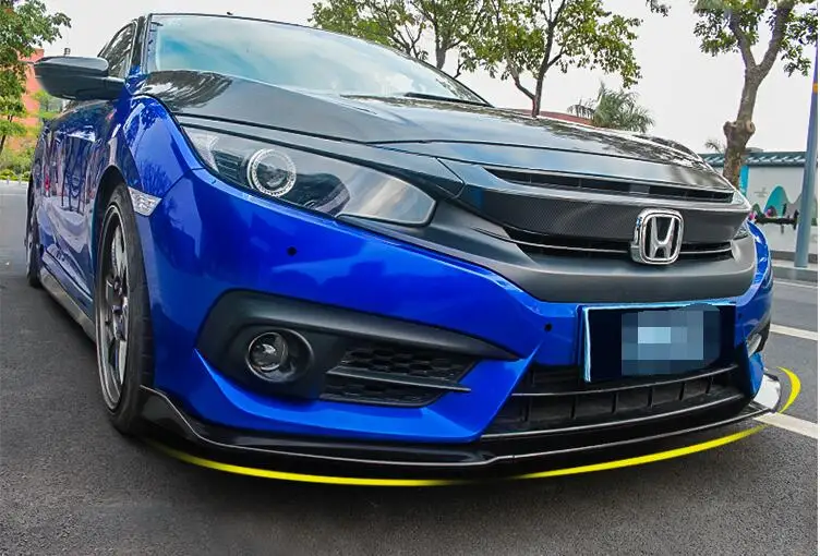 Для 2017-2018 Honda Civic передний бампер диффузор защитные бамперы Задний Спойлер ABS