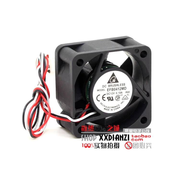 EFB0412MD R00 DC 12V 0.10A 3 жильный 4 контактный 200 мм 40x40x20 Сервер площади Вентилятор