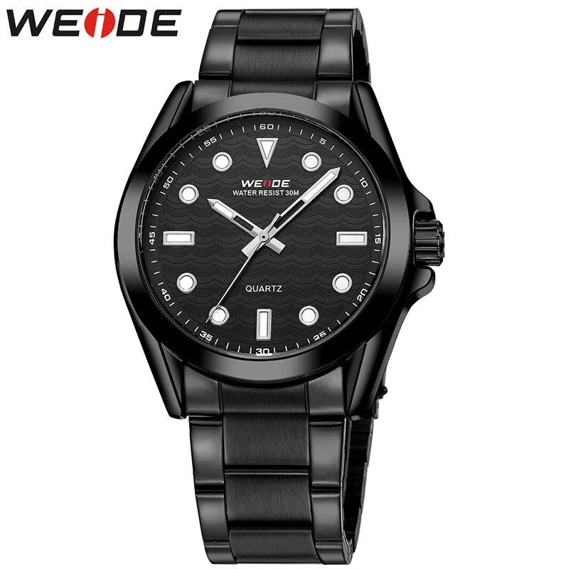 WEIDE Брендовые мужские часы Роскошные Спортивные кварцевые 30 м водонепроницаемые мужские часы браслет из нержавеющей стали наручные часы Relojes Прямая поставка