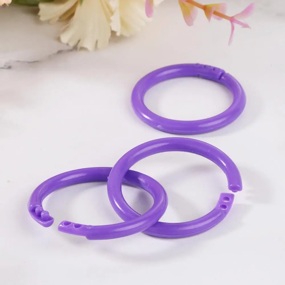 

20x Creative Plastic Circle Multi-Functional Loose Leaf Ring Binder Hoop For DIY Photo Scrapbook Album Book Office